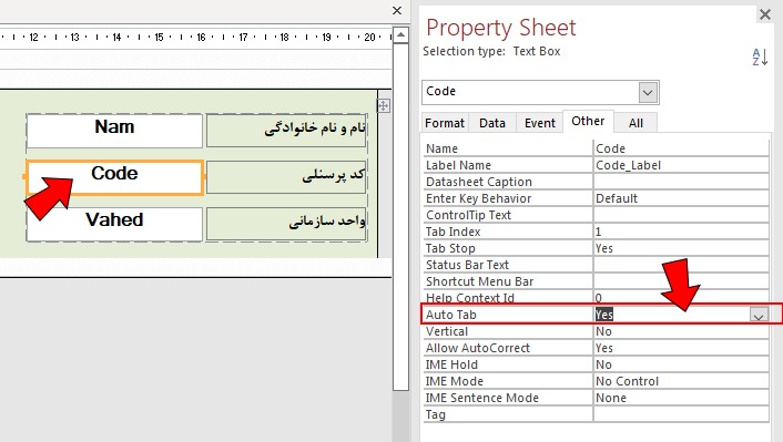 محدودیت تعداد نوشته در اکسس